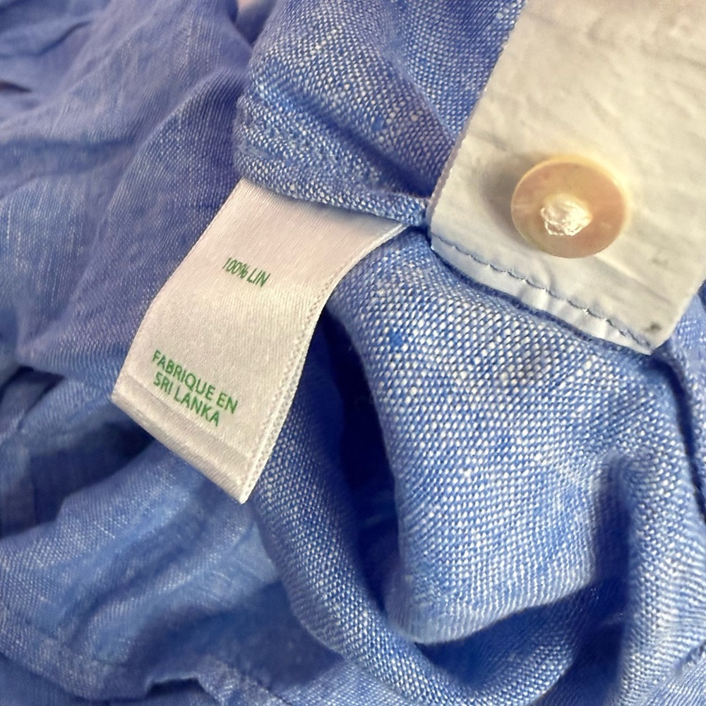 Lilly Pulitzer Sea View Button Down Top Cover-up Beckon Blue Women’s - Picture 9 of 11